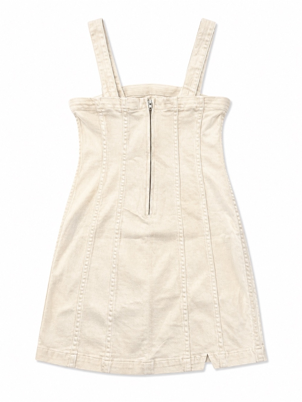 Show Me Your Mumu White Corset Denim Mini Dress Size S Detachable Straps - Picture 4 of 10